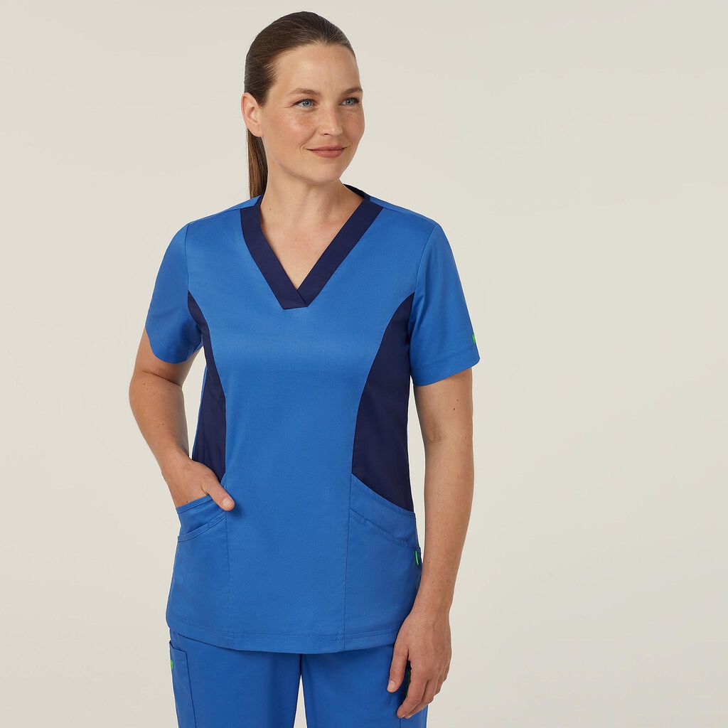 Nightingale V Neck Contrast Scrub Top