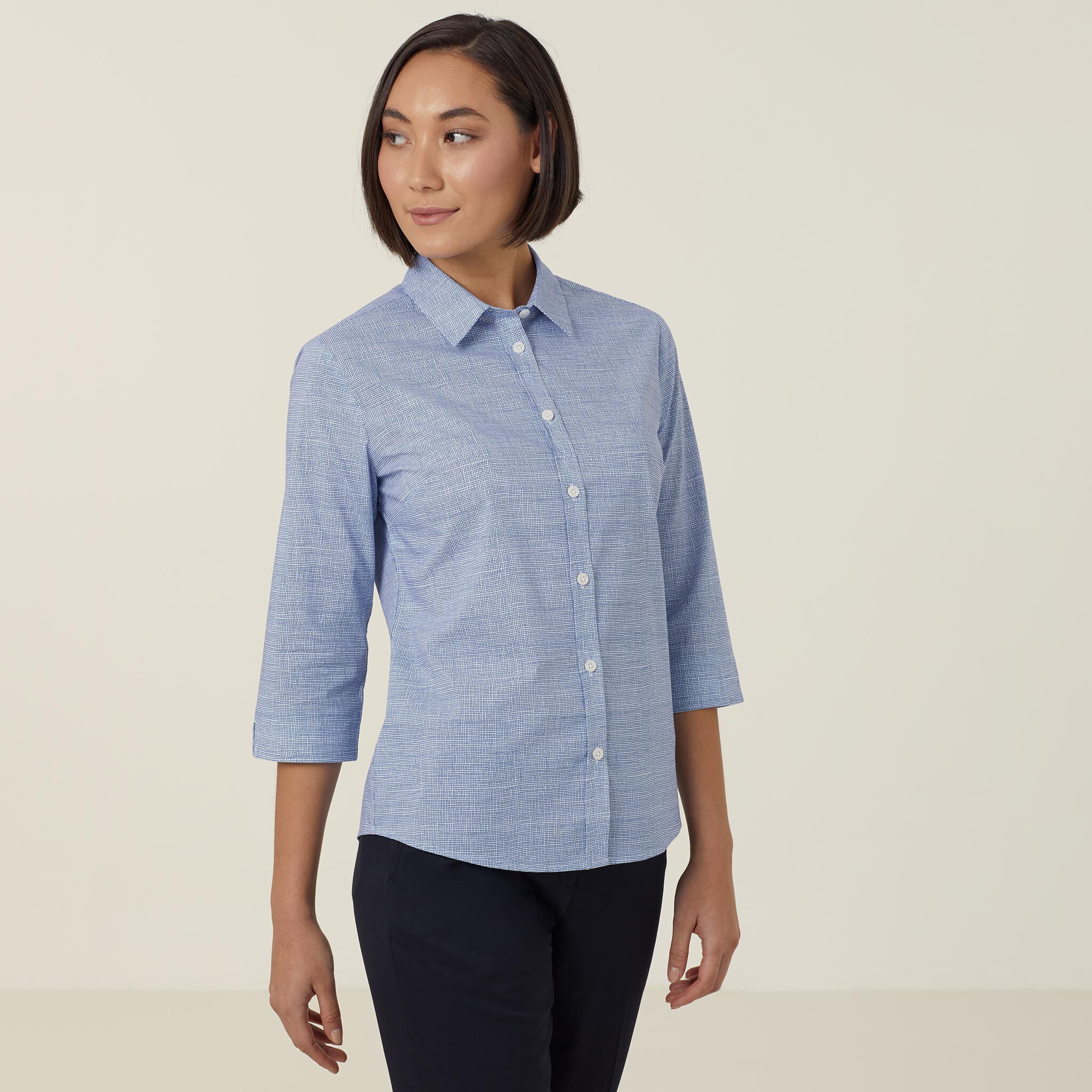 Avignon Abstract Print 3/4 Sleeve Shirt 