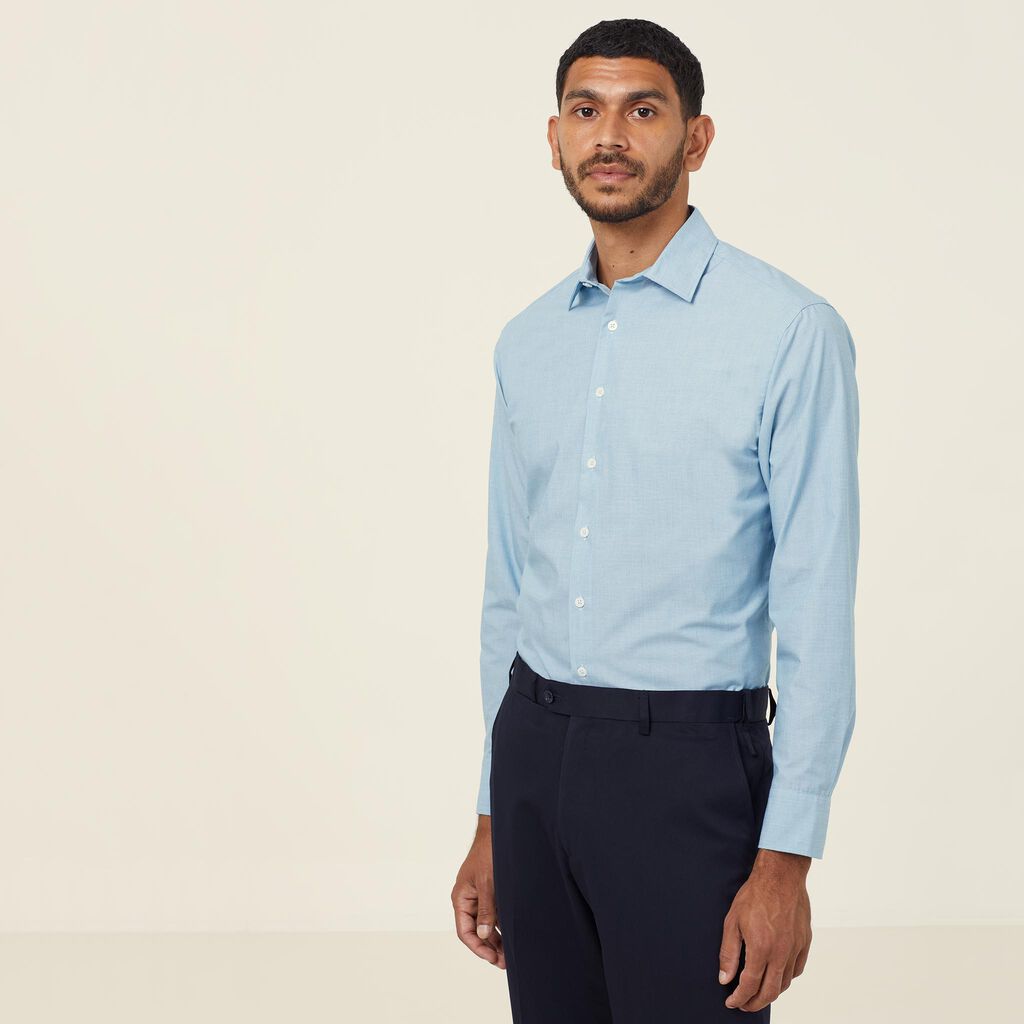 Poly Cotton End On End Long Sleeve Shirt