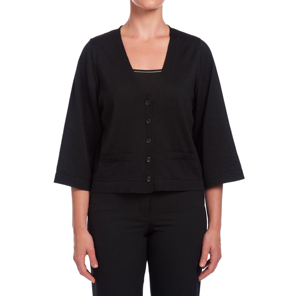 Wide Sleeve Cropped Cardigan