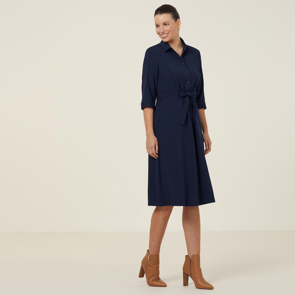 Heavy Stretch Georgette Shirt Dress
