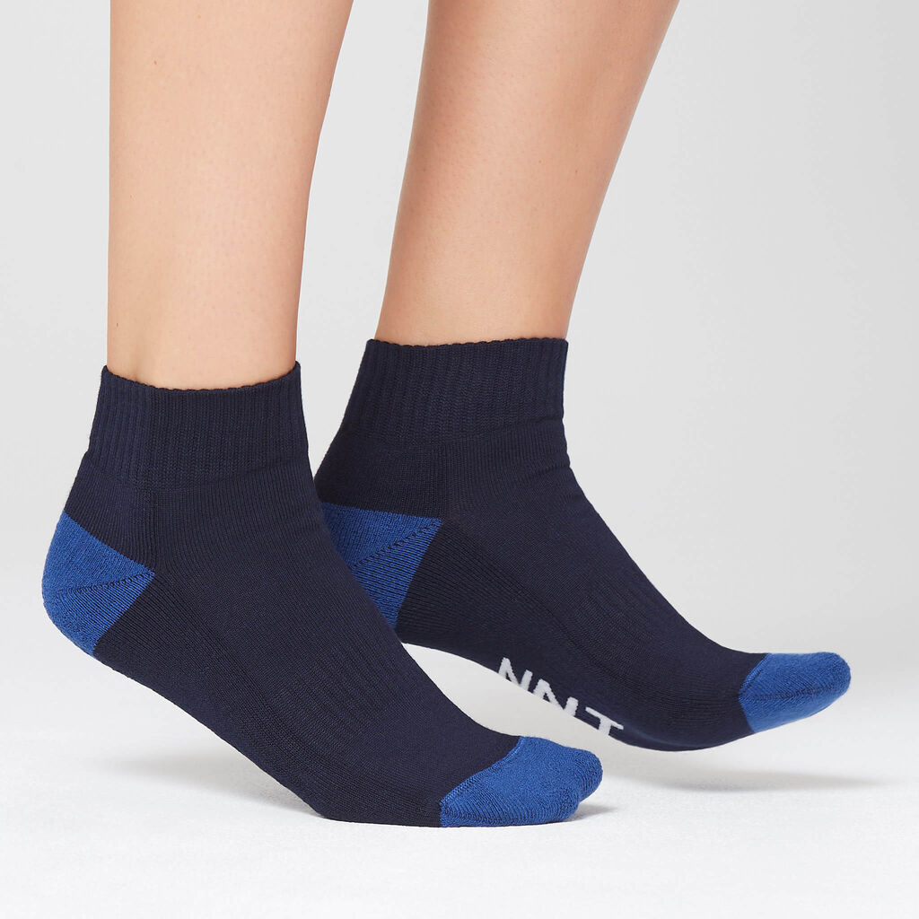Bamboo Contrast Heel Sports Ankle Socks