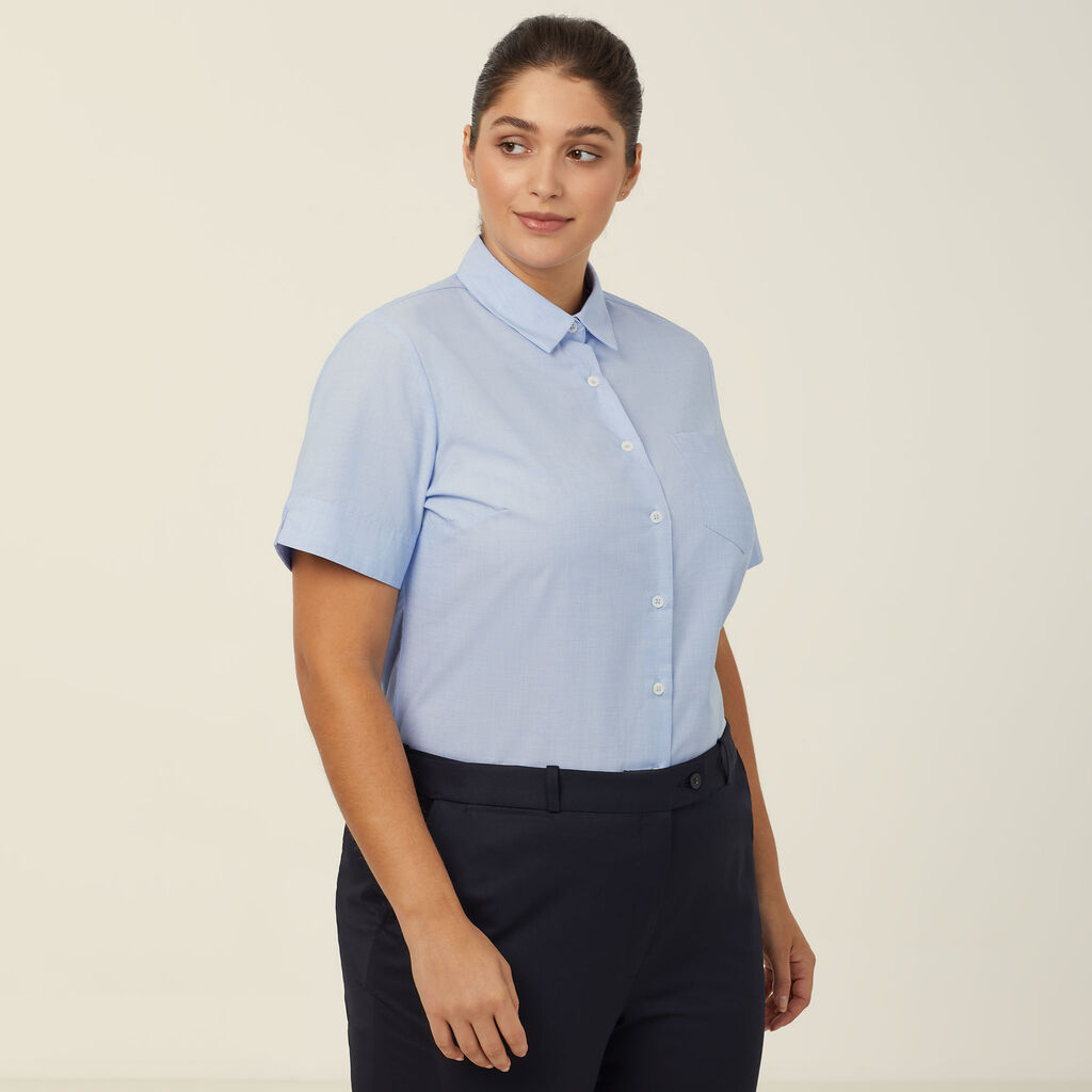 Poly Cotton End On End Short Sleeve Shirt