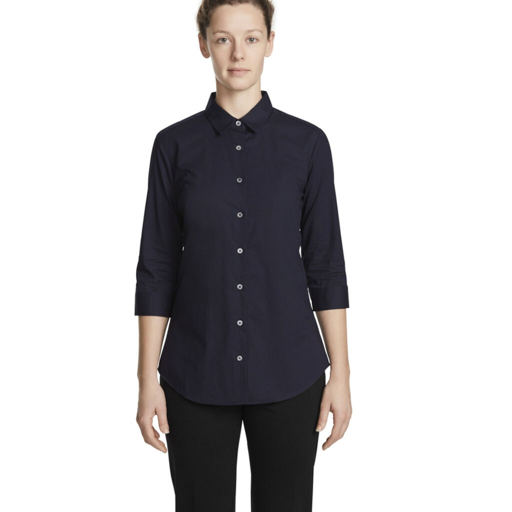 Stretch Cotton Blend 3/4 Slv Madem Shirt