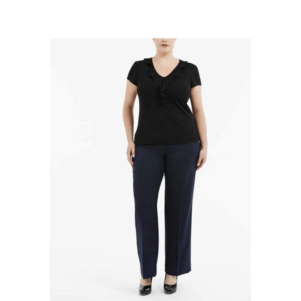 Matt Jersey Cap Sleeve Ruffle T-Top