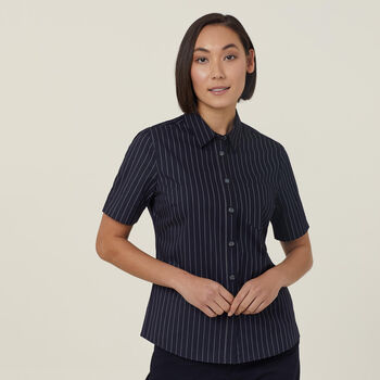 Avignon Pinstripe Stretch Short Sleeve Shirt