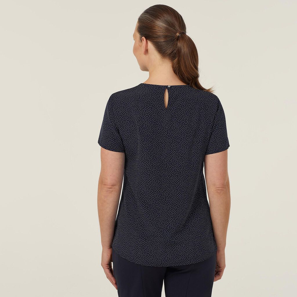 Silvi Spot Print Short Sleeve Top