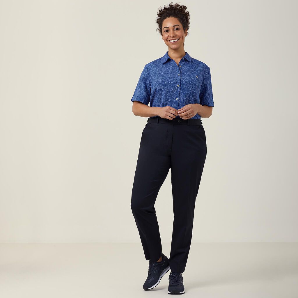 Poly Viscose Stretch Twill Slim Leg Secret Waist Pant