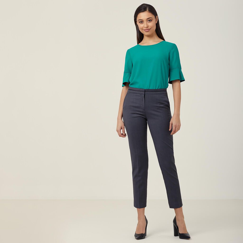 French Georgette Fluted Sleeve Top