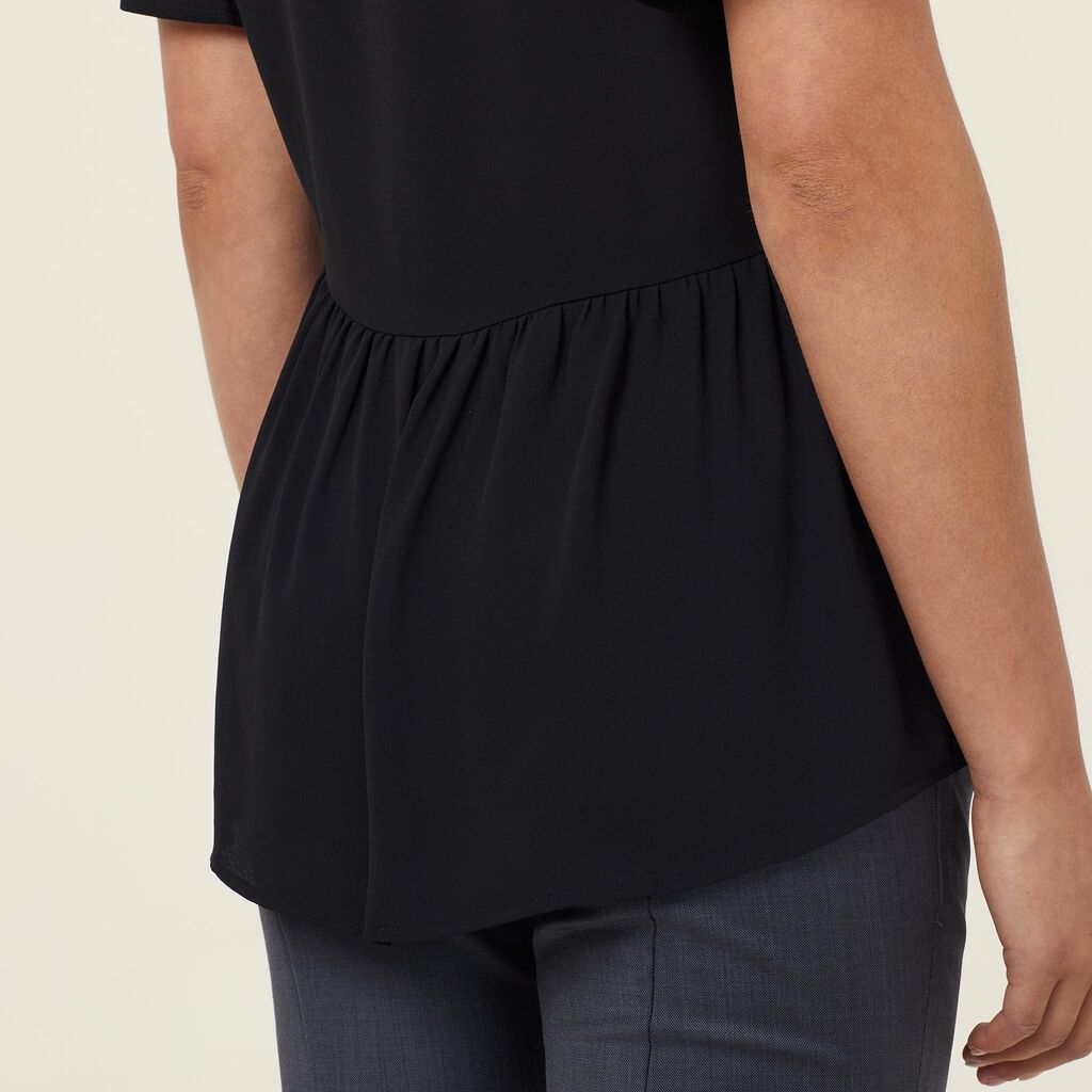 Short Sleeve Ruffle Sleeve Blouse Soft Georgette