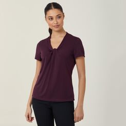 Matt Jersey Twist Neck Top