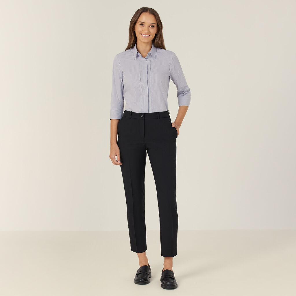 Gingham 3/4 Sleeve Tuck Shirt