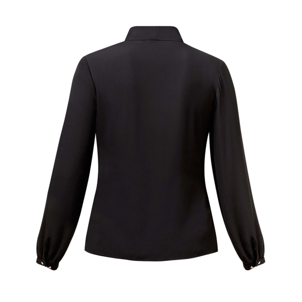 Long Sleeve Tie Neck Blouse Soft Georgette