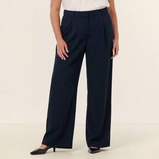 Crepe Stretch Wide Leg Pant