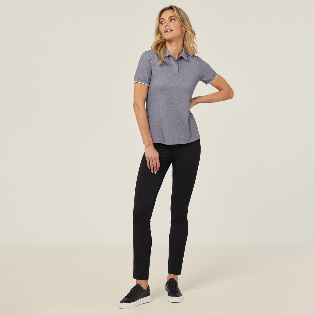 Textured Cotton Poly Short Sleeve Polo