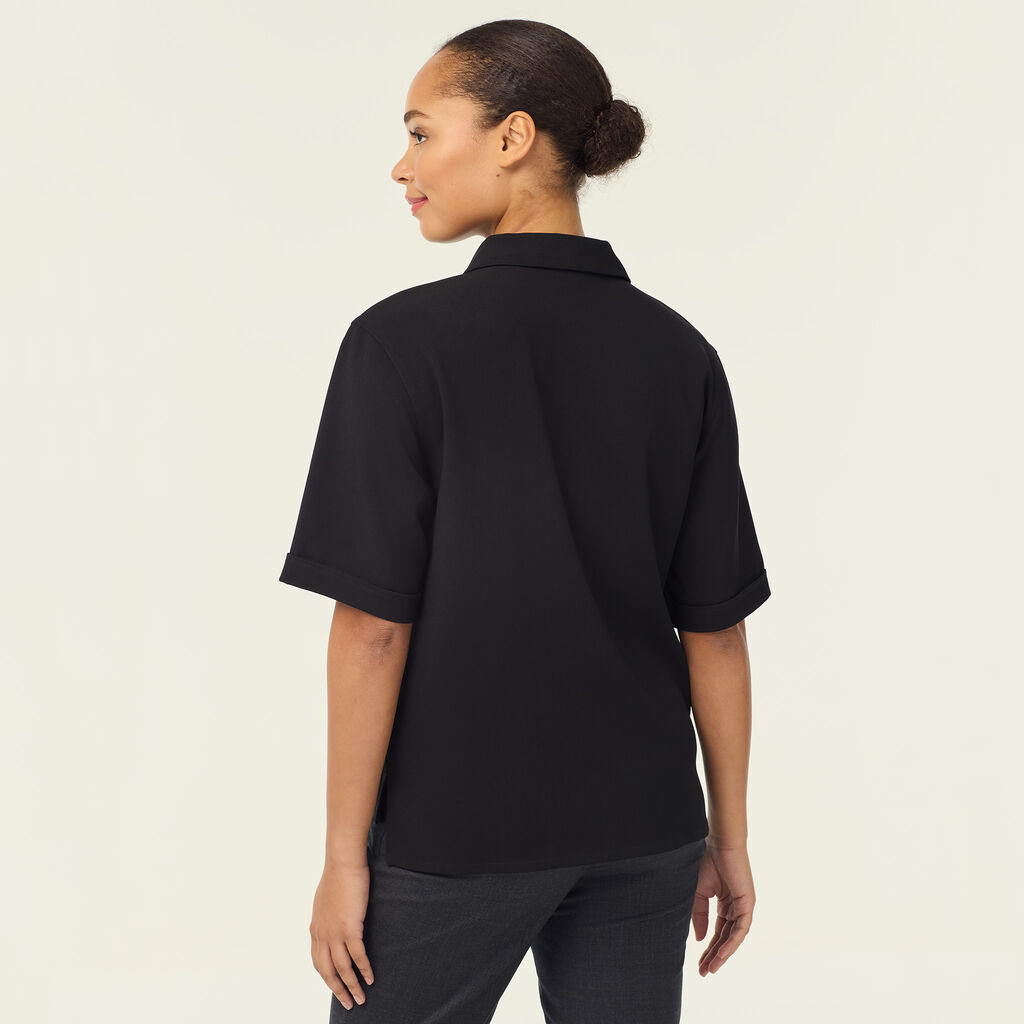 Heavy Stretch Georgette Short Sleeve Shirt