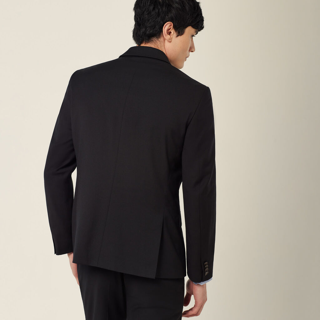 Wool Blend Twill Tailored 2 button jacket