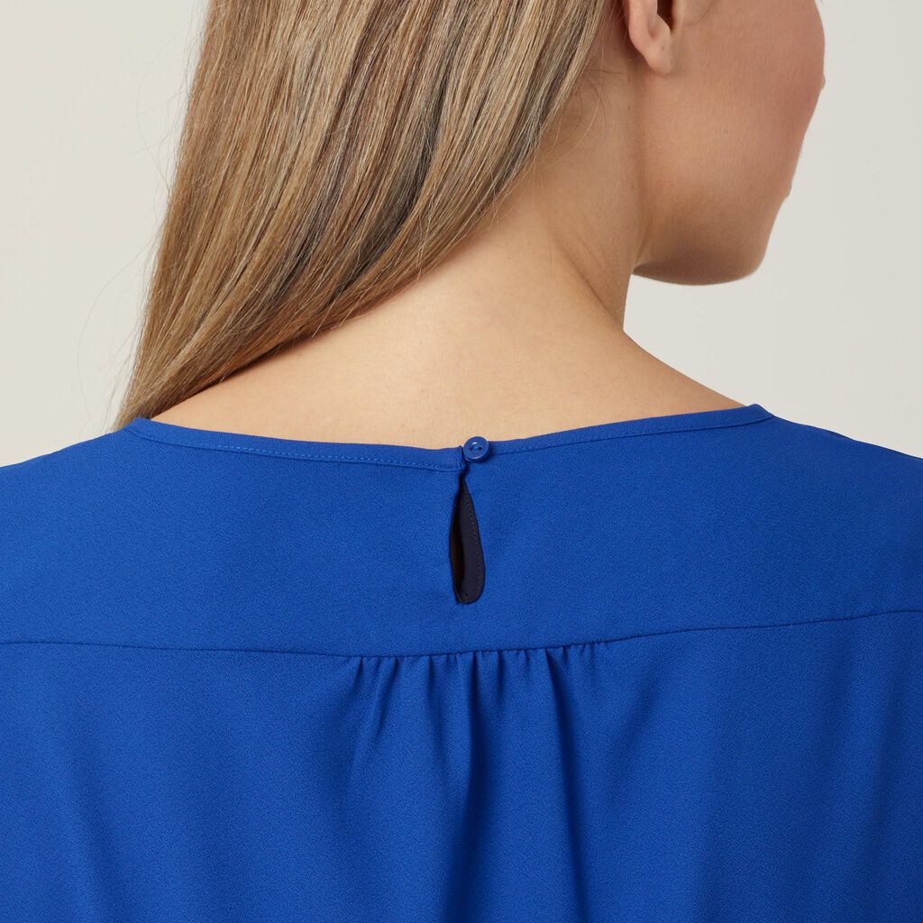 French Georgette Fluted Sleeve Top
