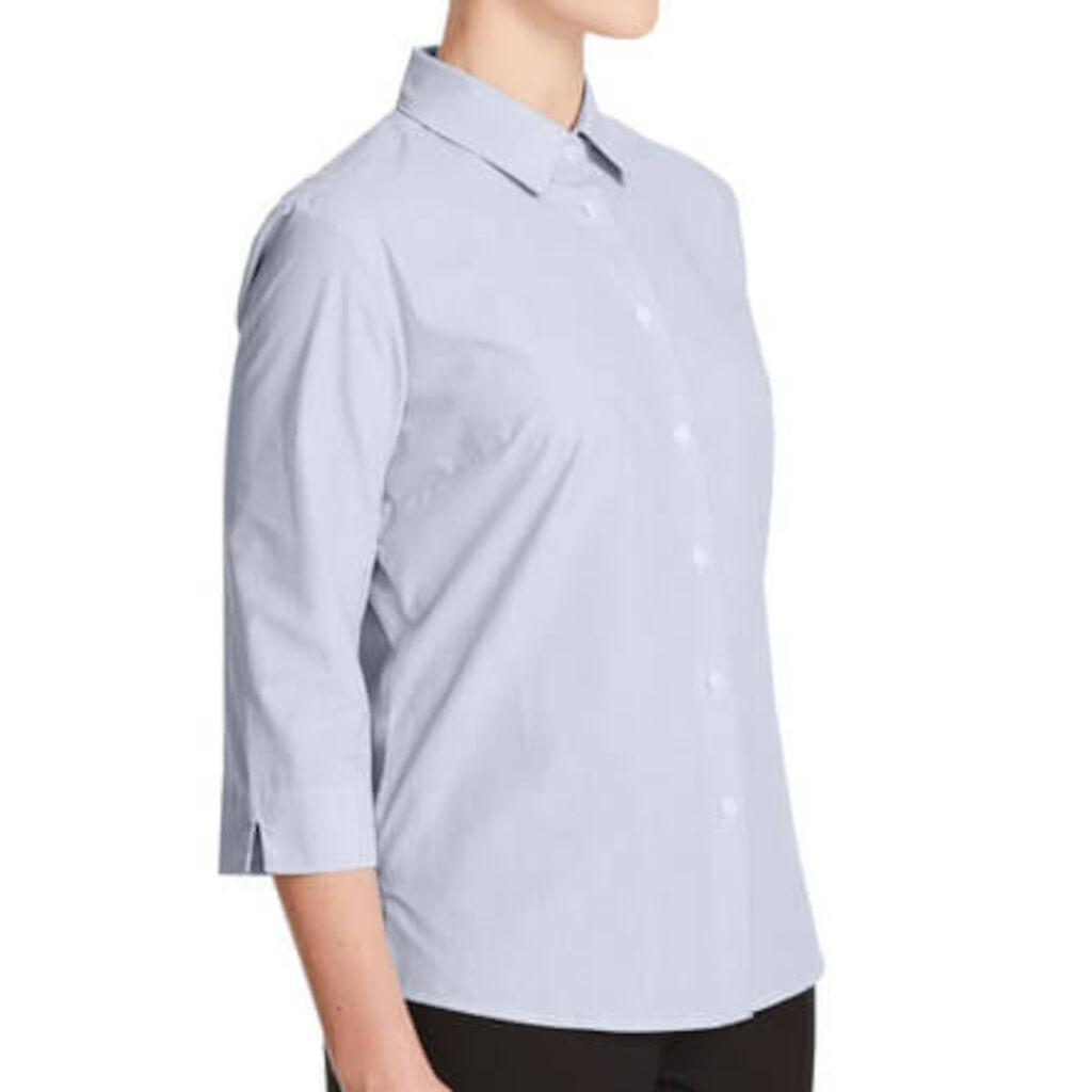 Textured Stripe 3/4 Sleeve Shirt