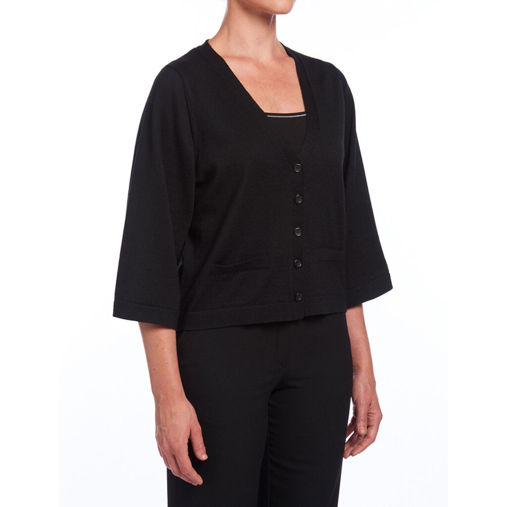 Wide Sleeve Cropped Cardigan