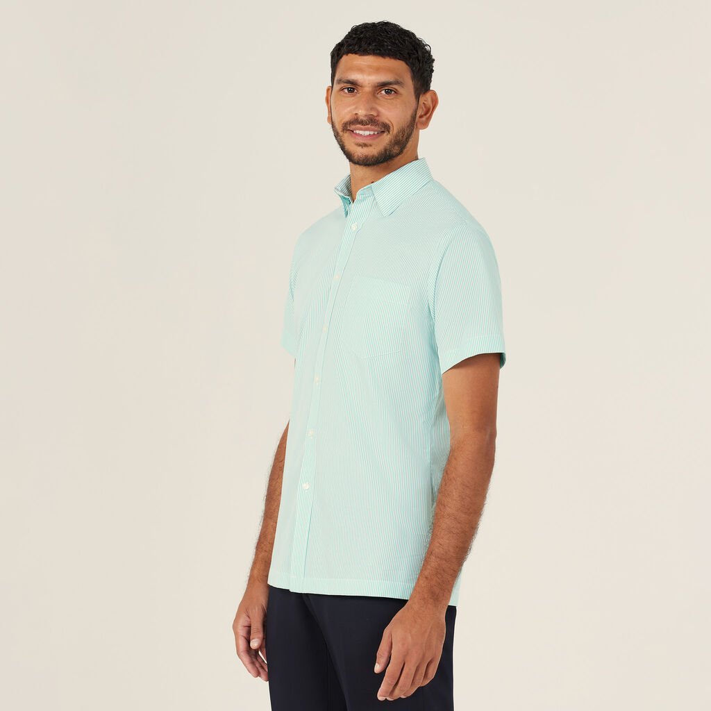 Short Sleeve Button Down Collar Shirt