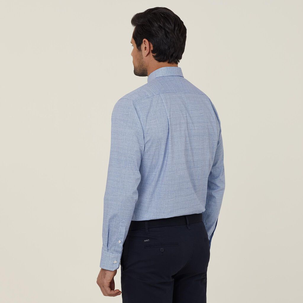 Avignon Abstract Print Stretch Long Sleeve Shirt