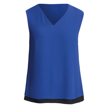 Sleeveless V Neck Layered Top