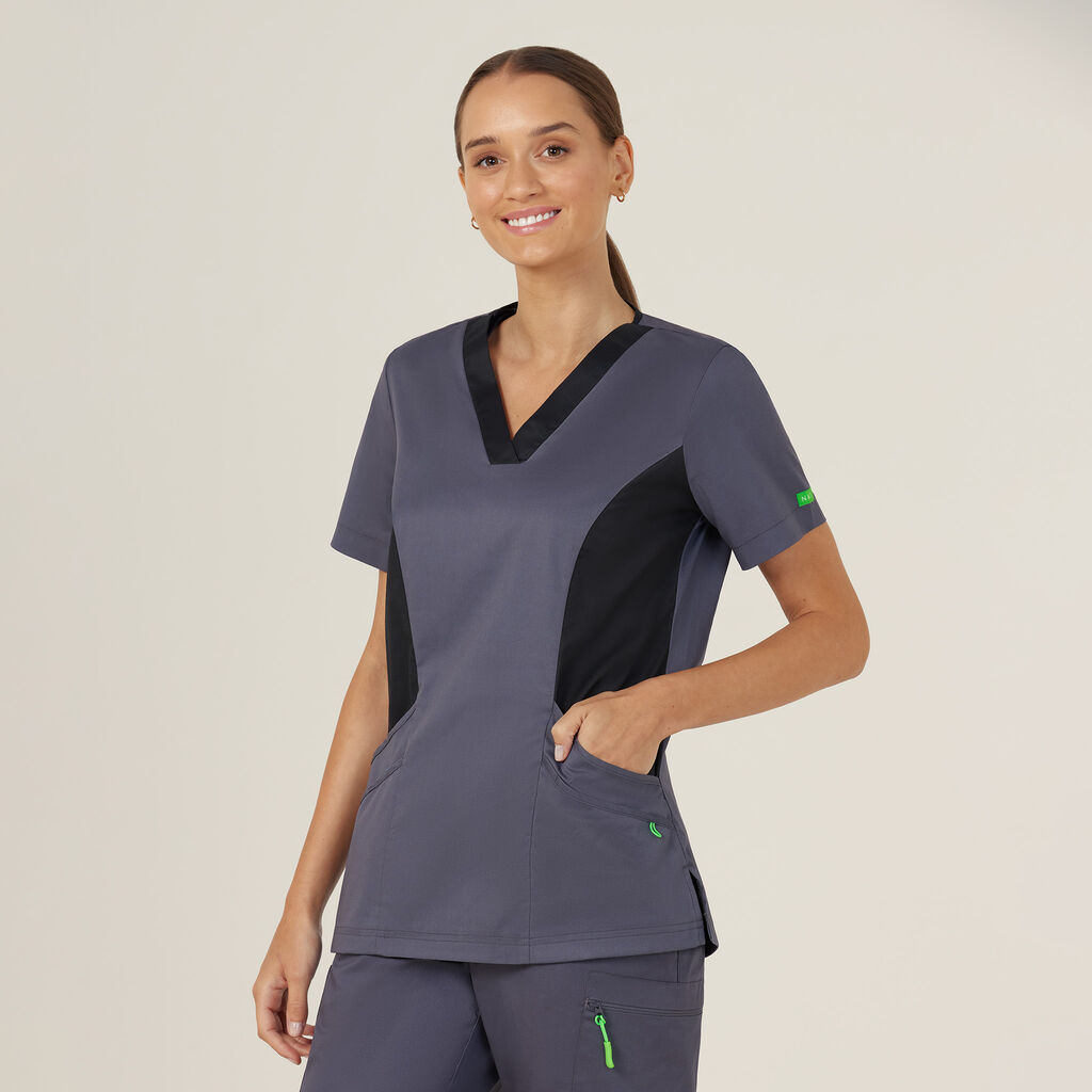 Nightingale V Neck Contrast Scrub Top