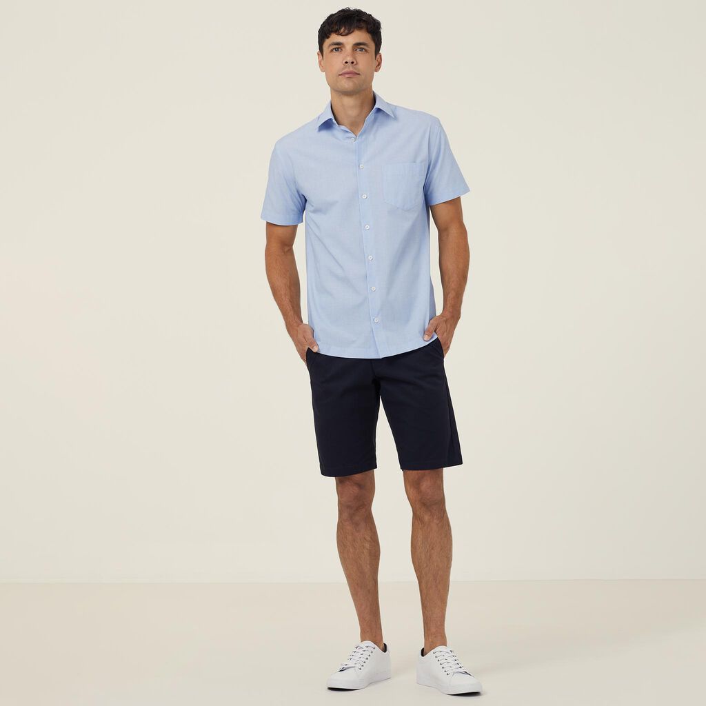 Poly Cotton End On End Short Sleeve Shirt