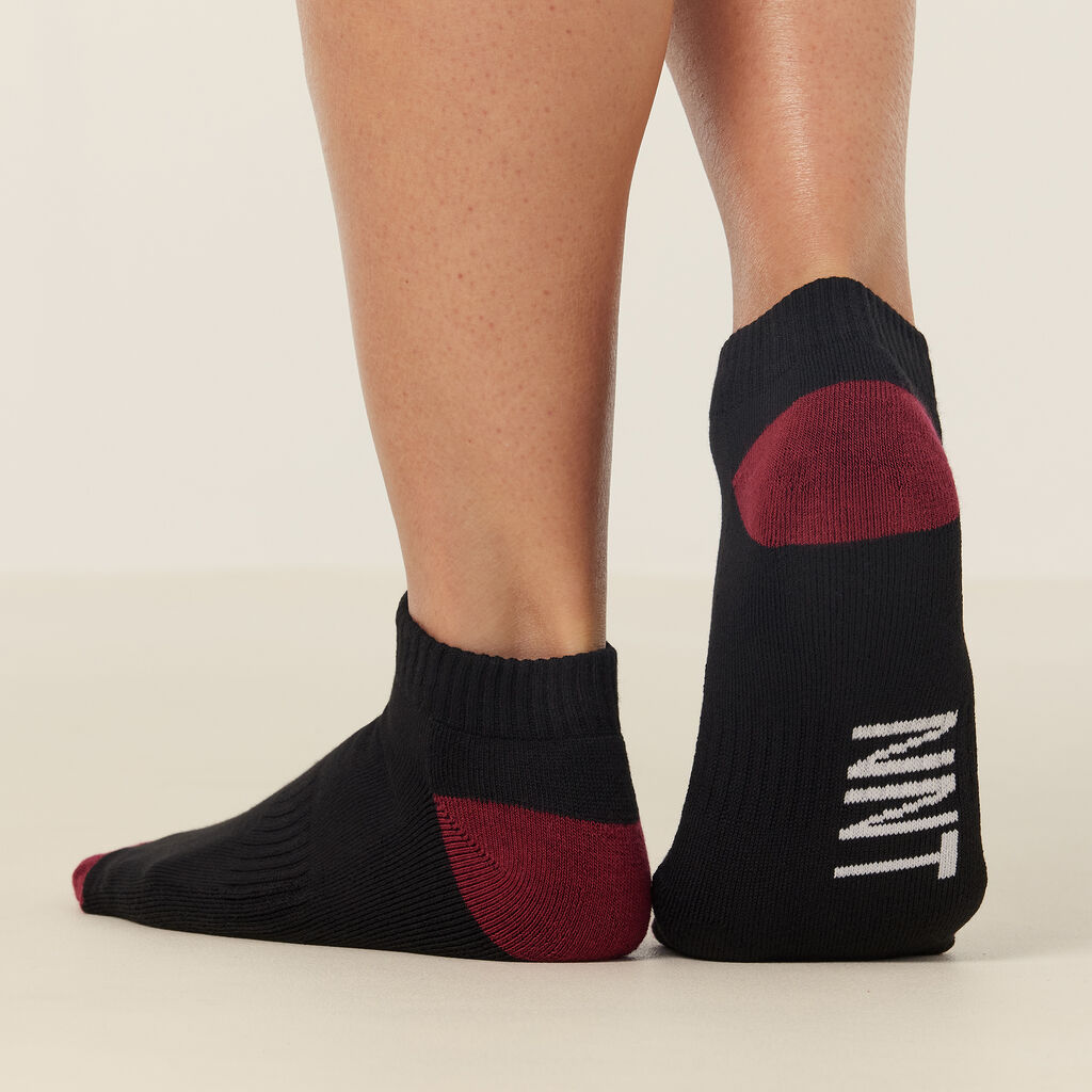 Bamboo Contrast Heel Sports Ankle Socks
