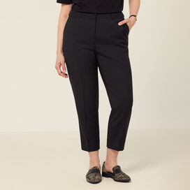 Wool Blend Twill Secret Waist Slim Leg Pant