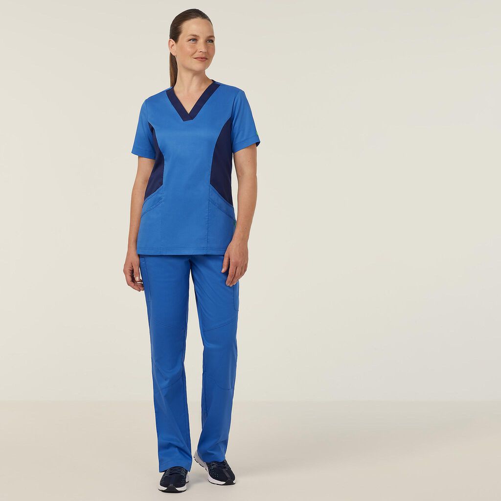Nightingale V Neck Contrast Scrub Top