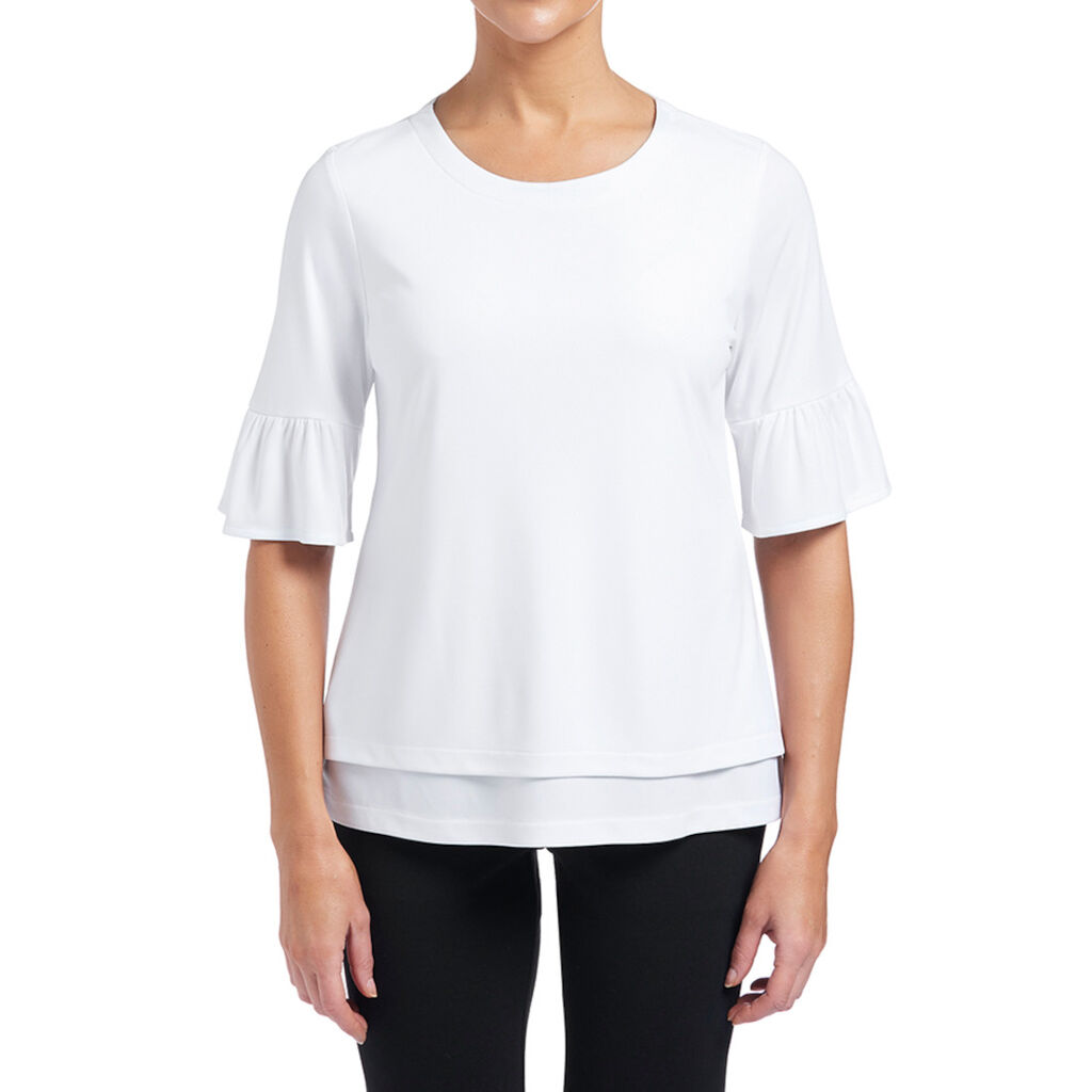 Short Sleeve Ruffle Sleeve Top