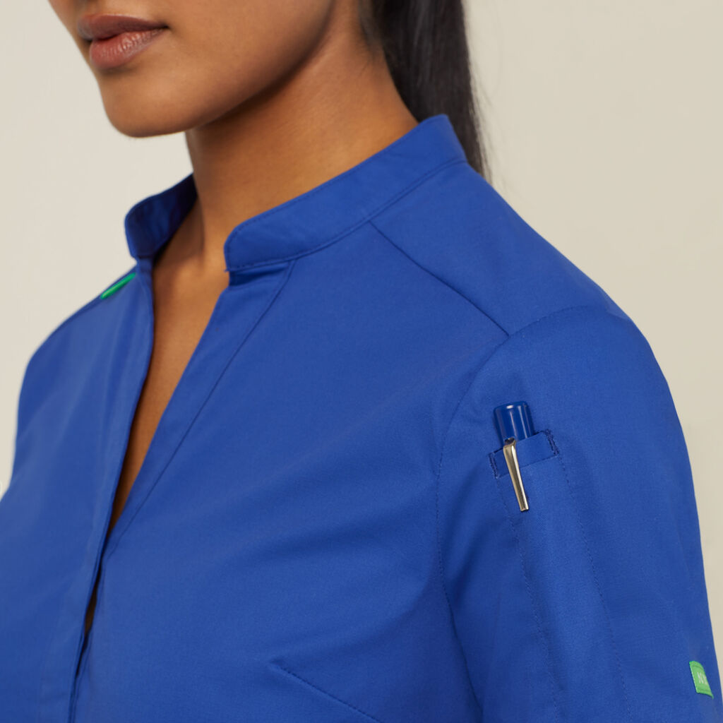 Next-Gen Antibacterial Active Blackburn Mandarin Collar Scrub Top
