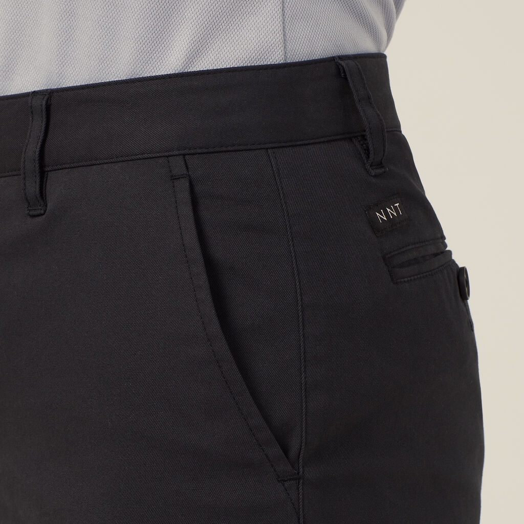 Stretch Cotton Chino Pant, black | NNT Uniforms