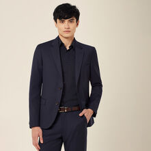 Wool Blend Twill Tailored 2 button jacket