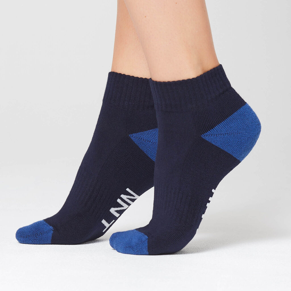 Bamboo Contrast Heel Sports Ankle Socks