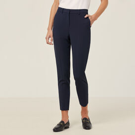 Crepe Stretch High Waist Cropped Pant