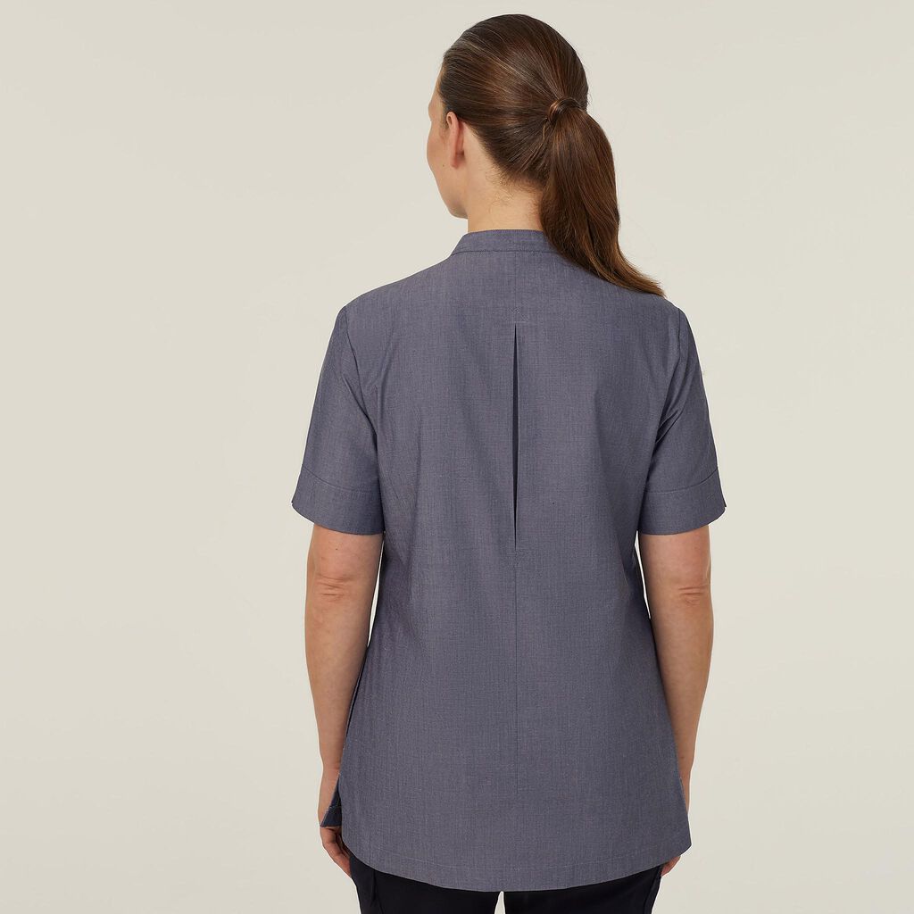 Poly Cotton End On End Short Sleeve Tunic