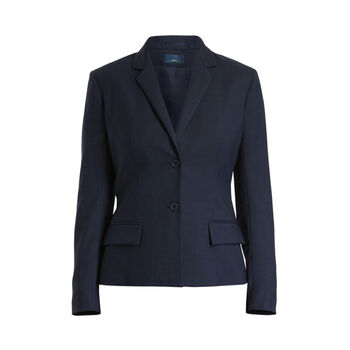 Sharkskin  2 Button Mid Length Detail Jacket