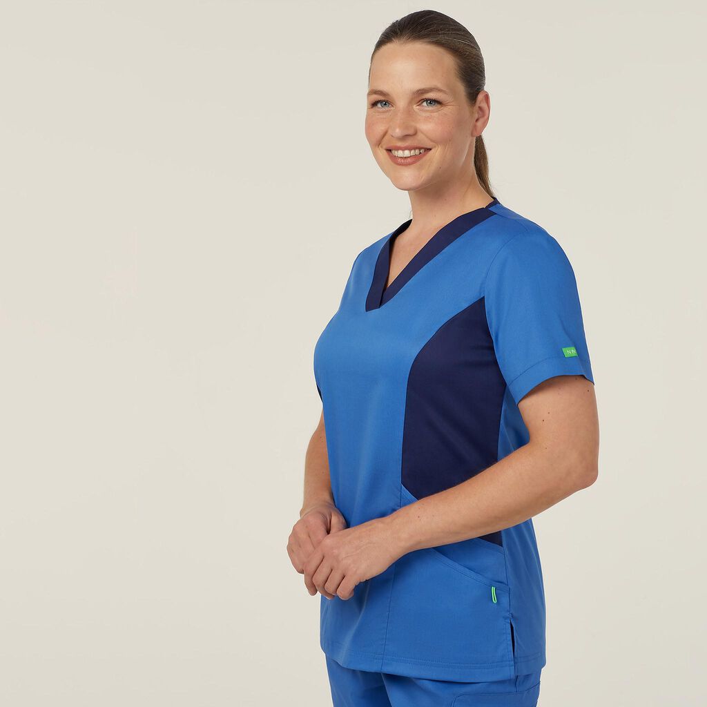 Nightingale V Neck Contrast Scrub Top