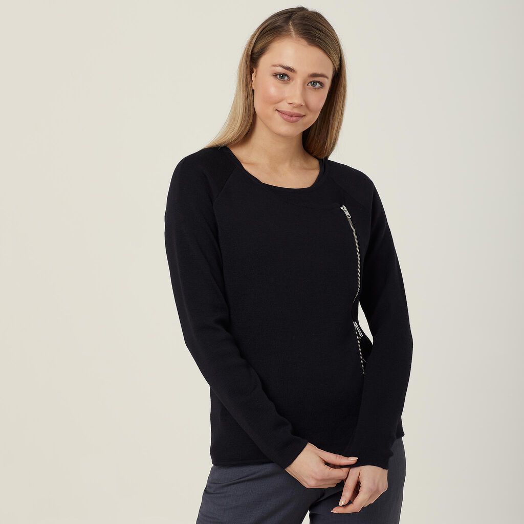Angled Zip Cardigan