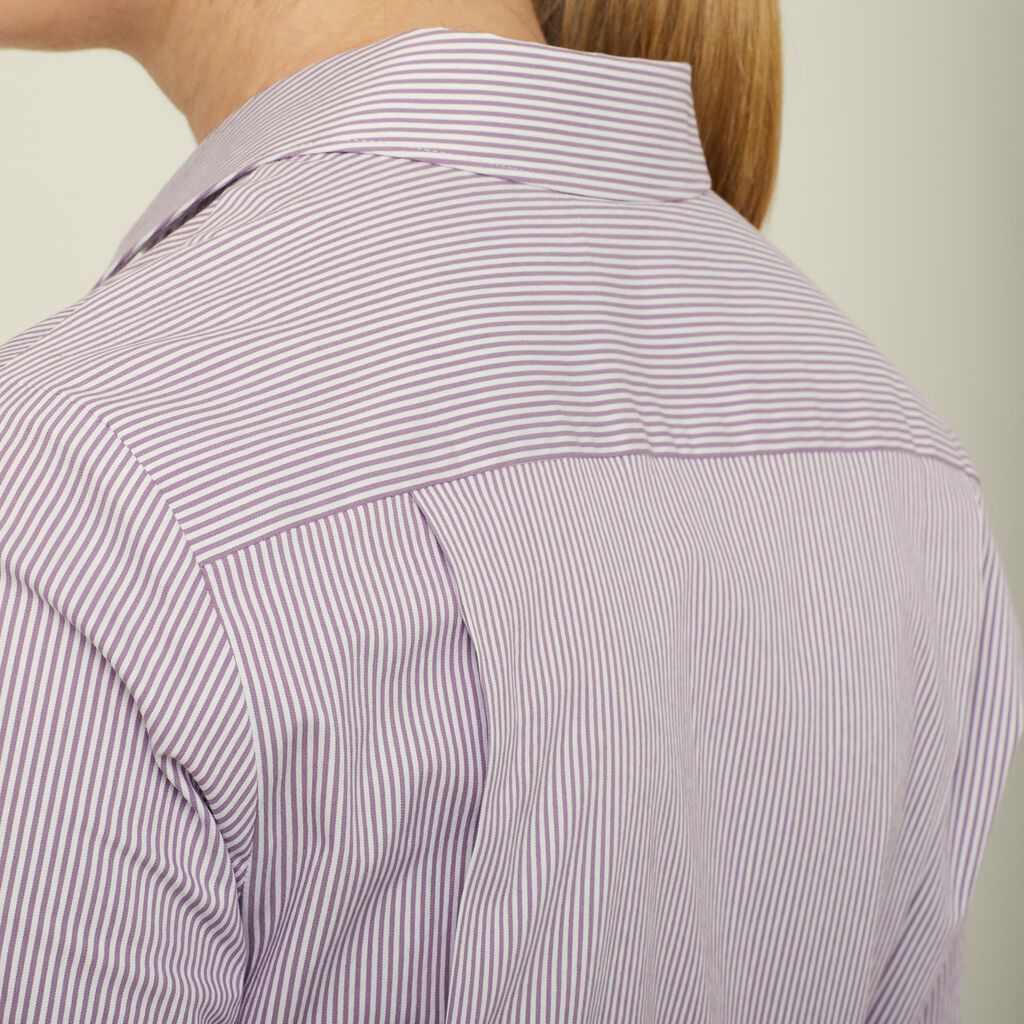 Avignon Fine Block Stripe Stretch Short Sleeve Shirt