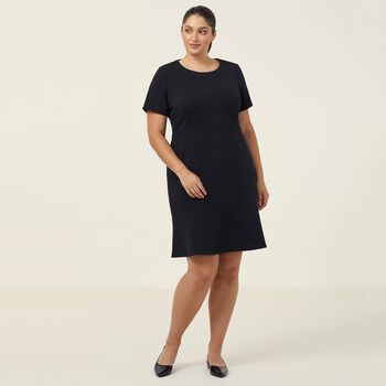 Ponte Knit Short Sleeve Dress