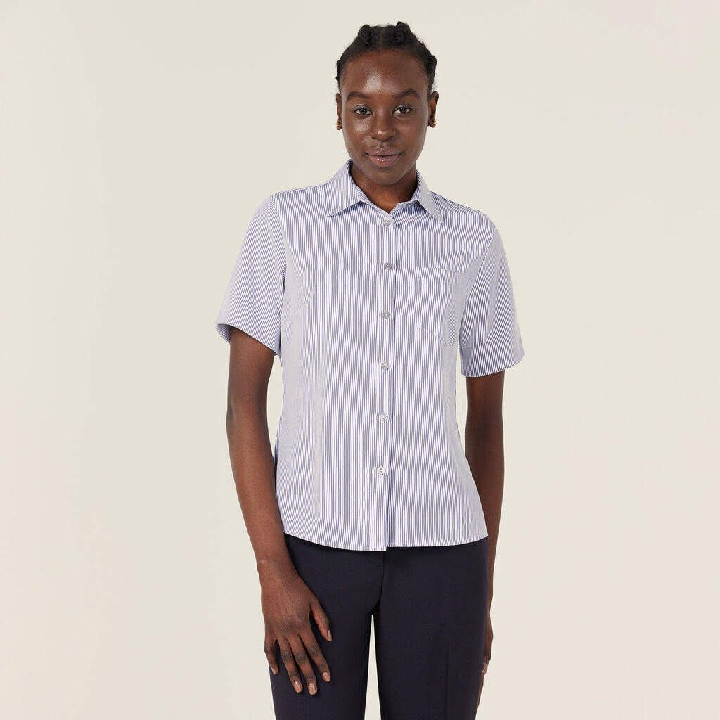 Poly Print Short Sleeve Action Back Shirt