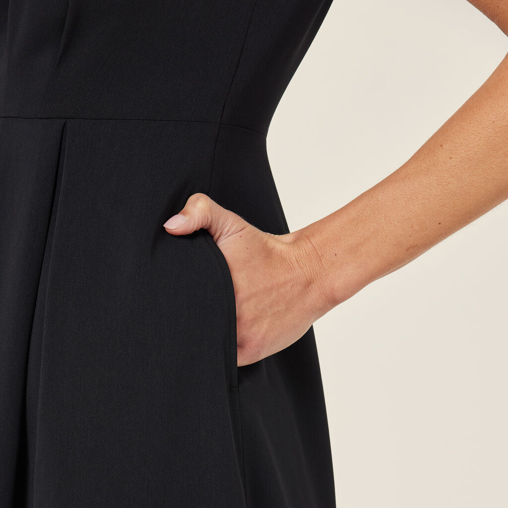 Crepe Stretch Sleeveless Dress
