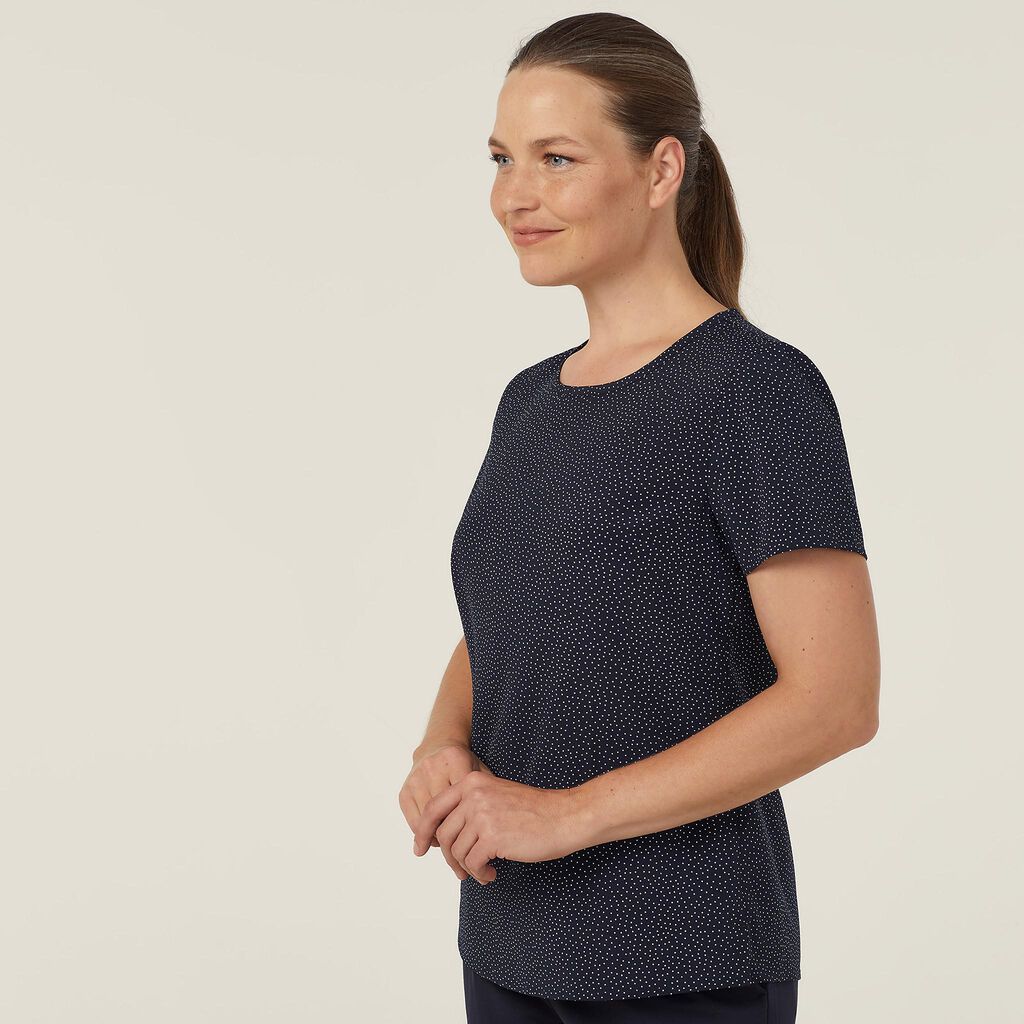 Silvi Spot Print Short Sleeve Top