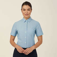 Poly Cotton End On End Short Sleeve Shirt