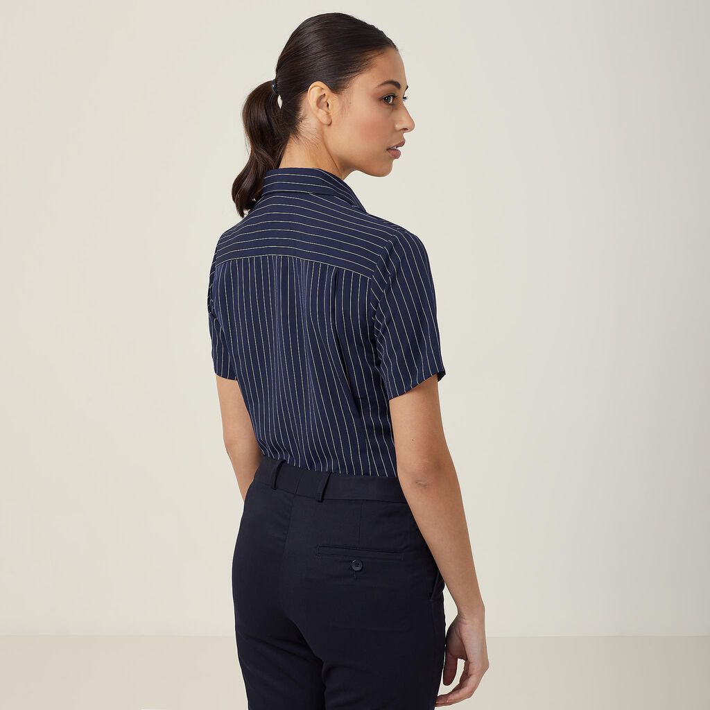 Poly Print Short Sleeve Action Back Shirt