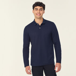 Antibacterial Polyface Long Sleeve Polo